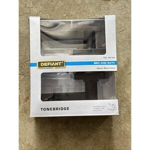 Defiant Tonebridge Matte Black Bed/Bath Door Handle with Square Rose